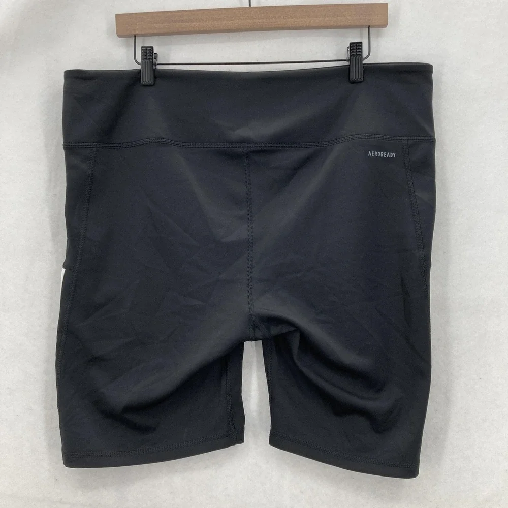 adidas Cycling Shorts Womens 2XL Black 3-Stripes AEROREADY Primegreen Outdoors